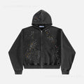 Rhinestone Hooded Sweatshirt