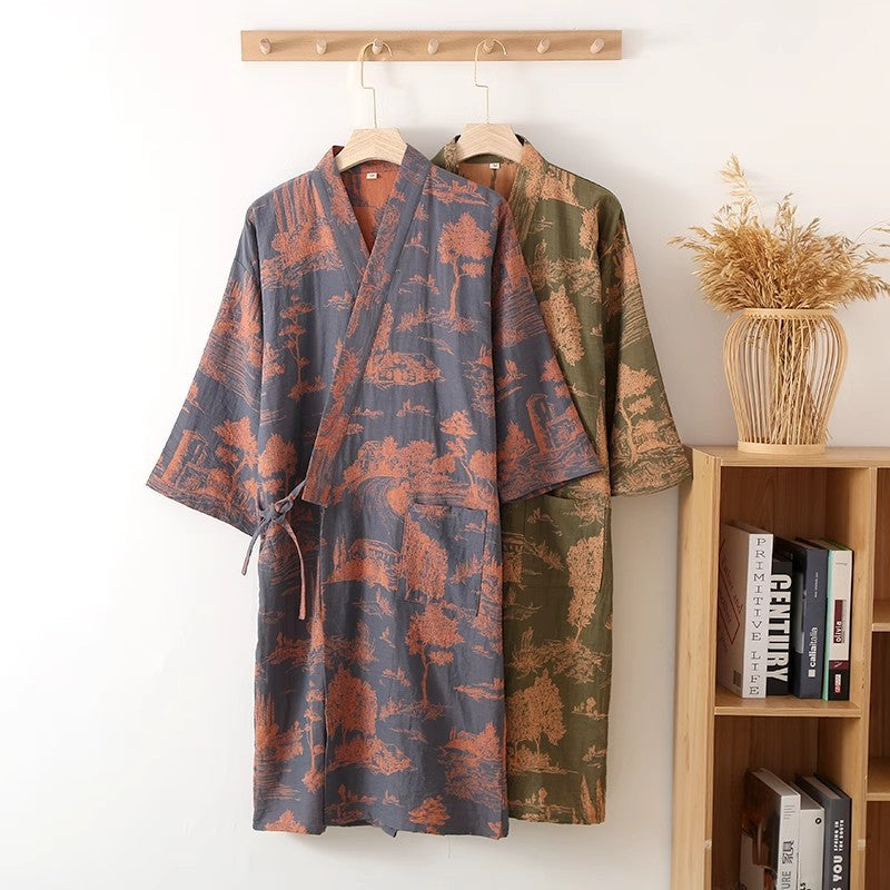 All-Cotton Long Robe