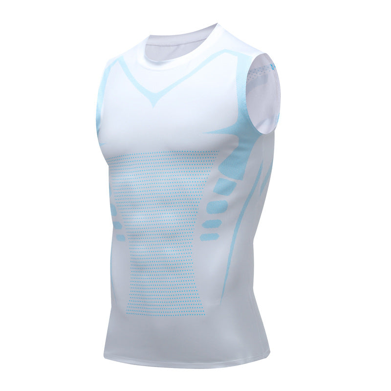 Mens Breathable Sleeveless Compression Shirt