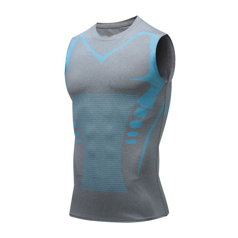 Mens Breathable Sleeveless Compression Shirt