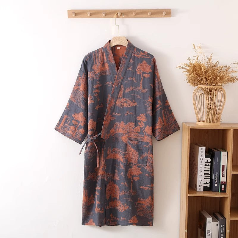 All-Cotton Long Robe