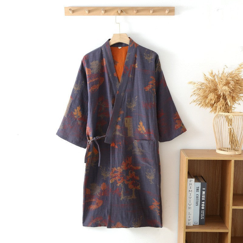 All-Cotton Long Robe