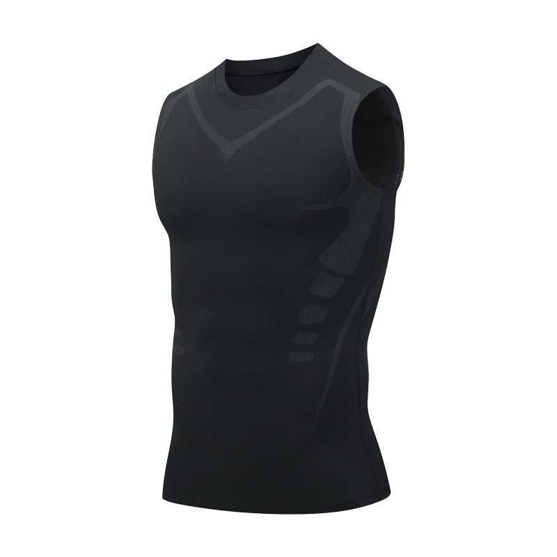 Mens Breathable Sleeveless Compression Shirt