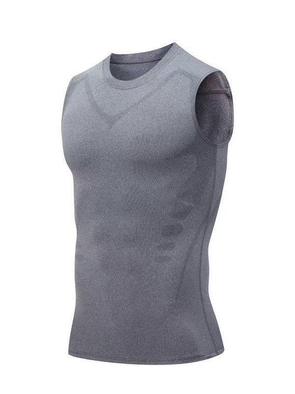 Mens Breathable Sleeveless Compression Shirt