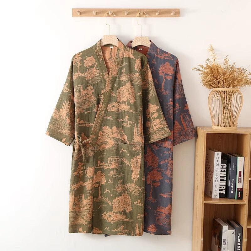 All-Cotton Long Robe