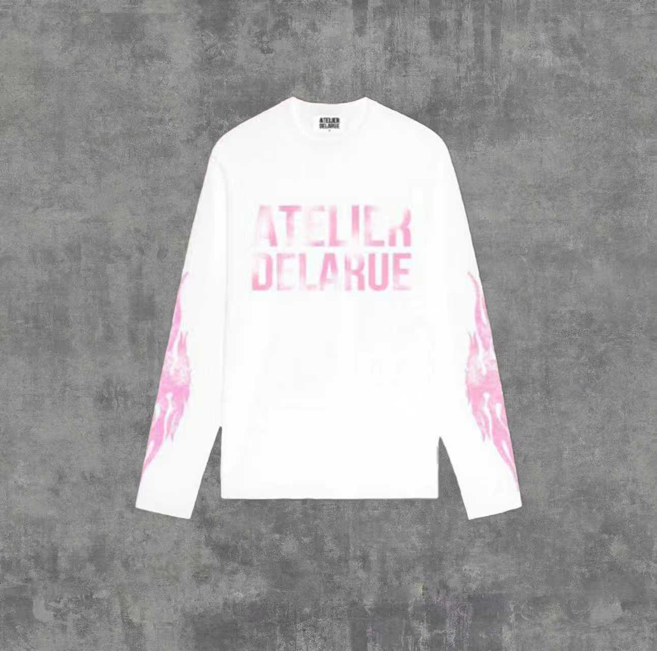 "Atelier Delarue" Long Sleeve Cotton Graphic T-Shirt