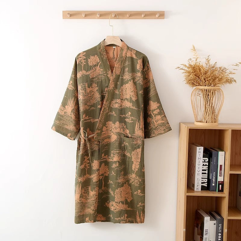 All-Cotton Long Robe