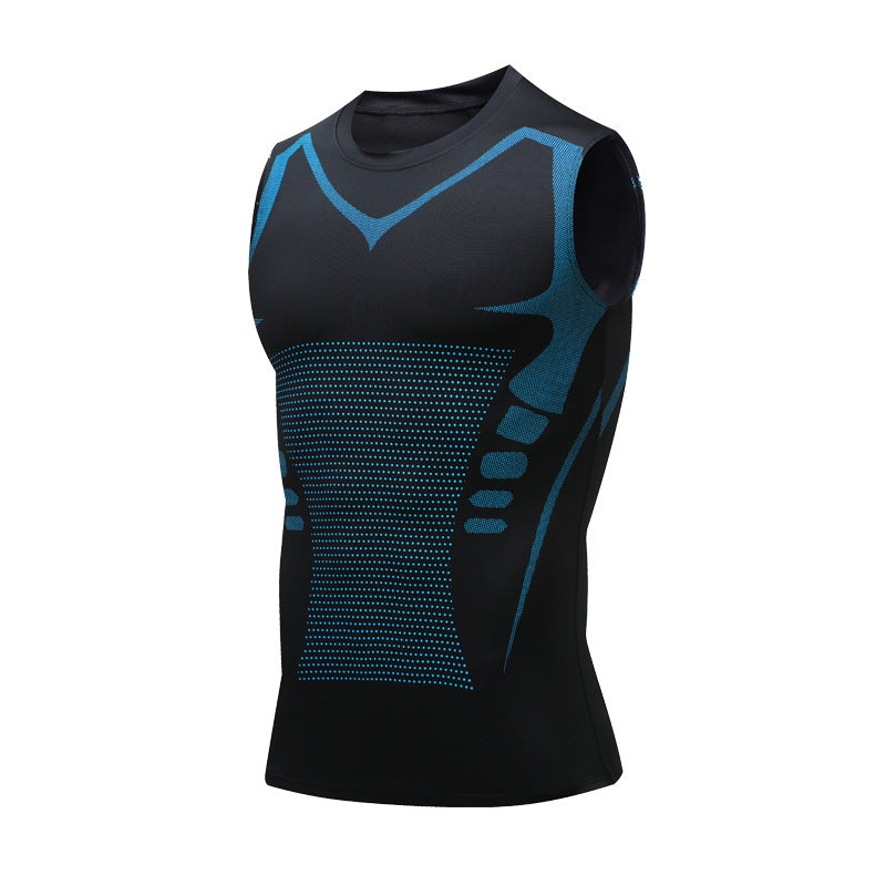Mens Breathable Sleeveless Compression Shirt