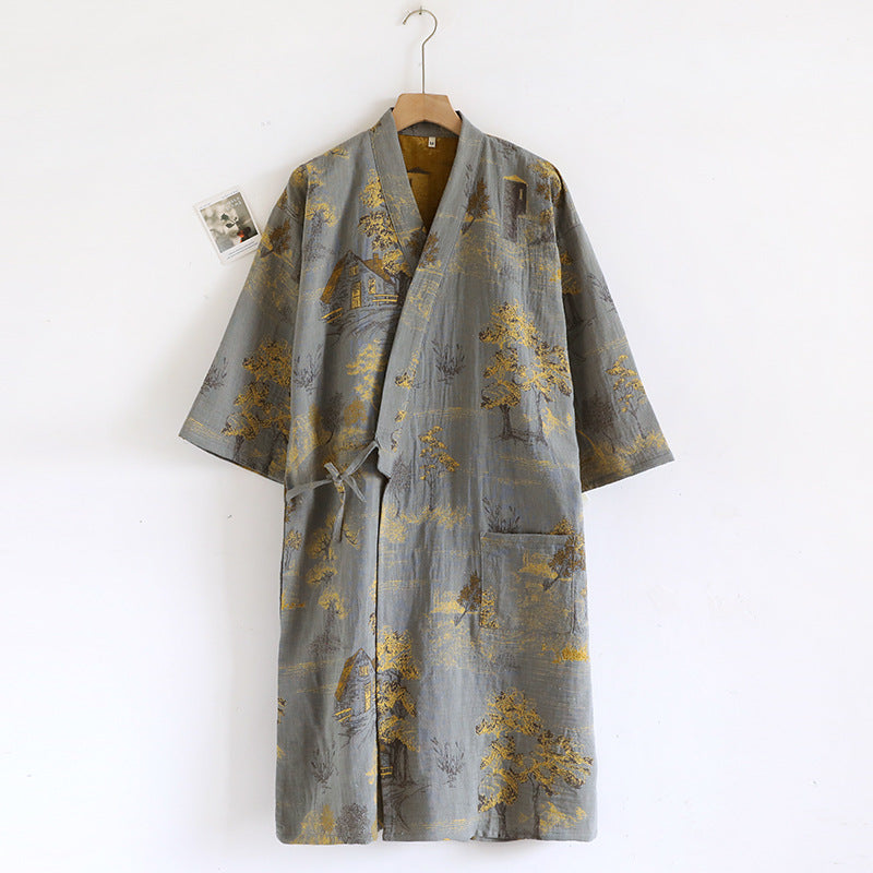 All-Cotton Long Robe