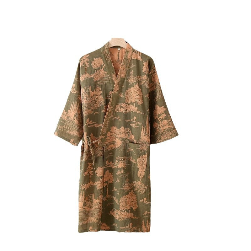 All-Cotton Long Robe